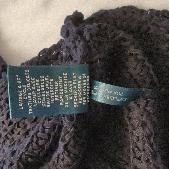 Lauren Ralph Lauren black woven boat neck sweater ladies medium - Picture 11 of 11